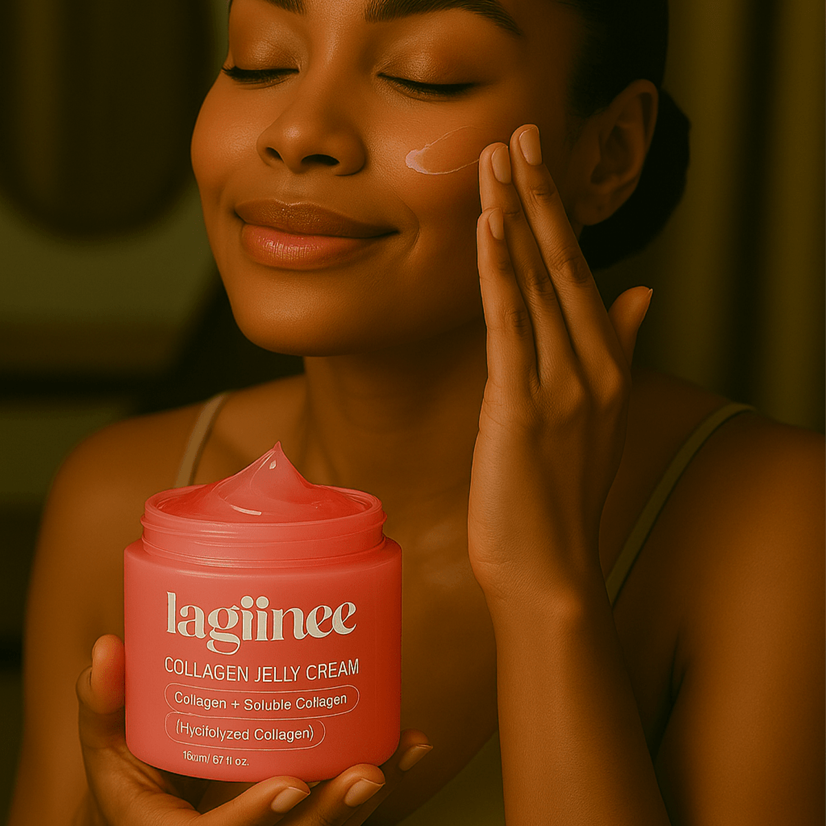Crème Gelée Collagène – Hydratation, Fermeté & Éclat | Peaux Noires - Lagiinee